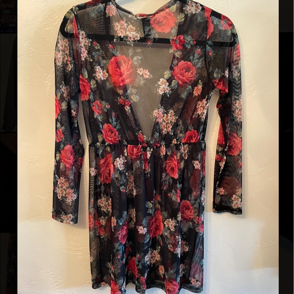 Sheer, cinched waist, tie front cardigan